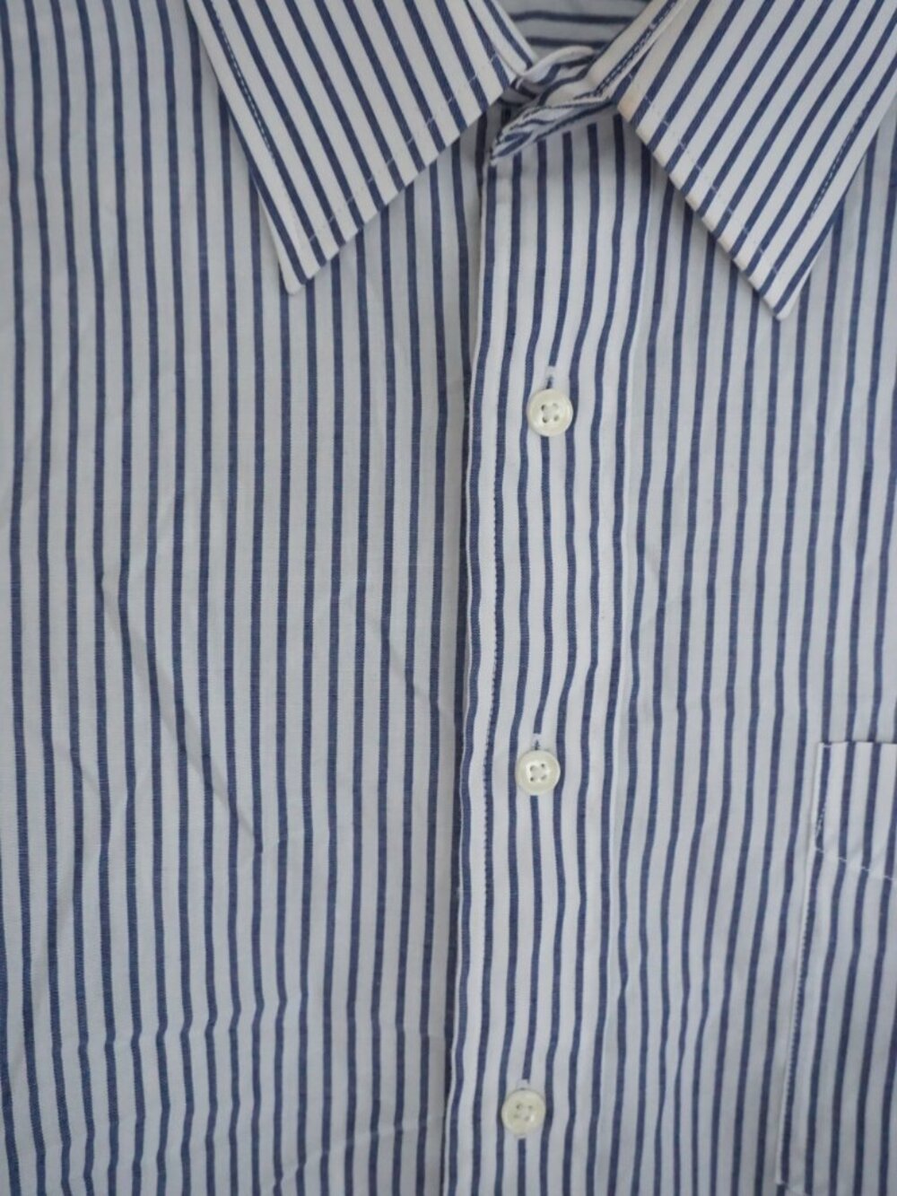 Vintage Minnie Mouse Blue White Stripe Disney Button Front Tunic Shirt XL - Picture 10 of 16